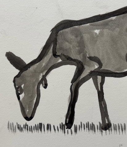 Grazing Goat II by Lizbeth Holstein