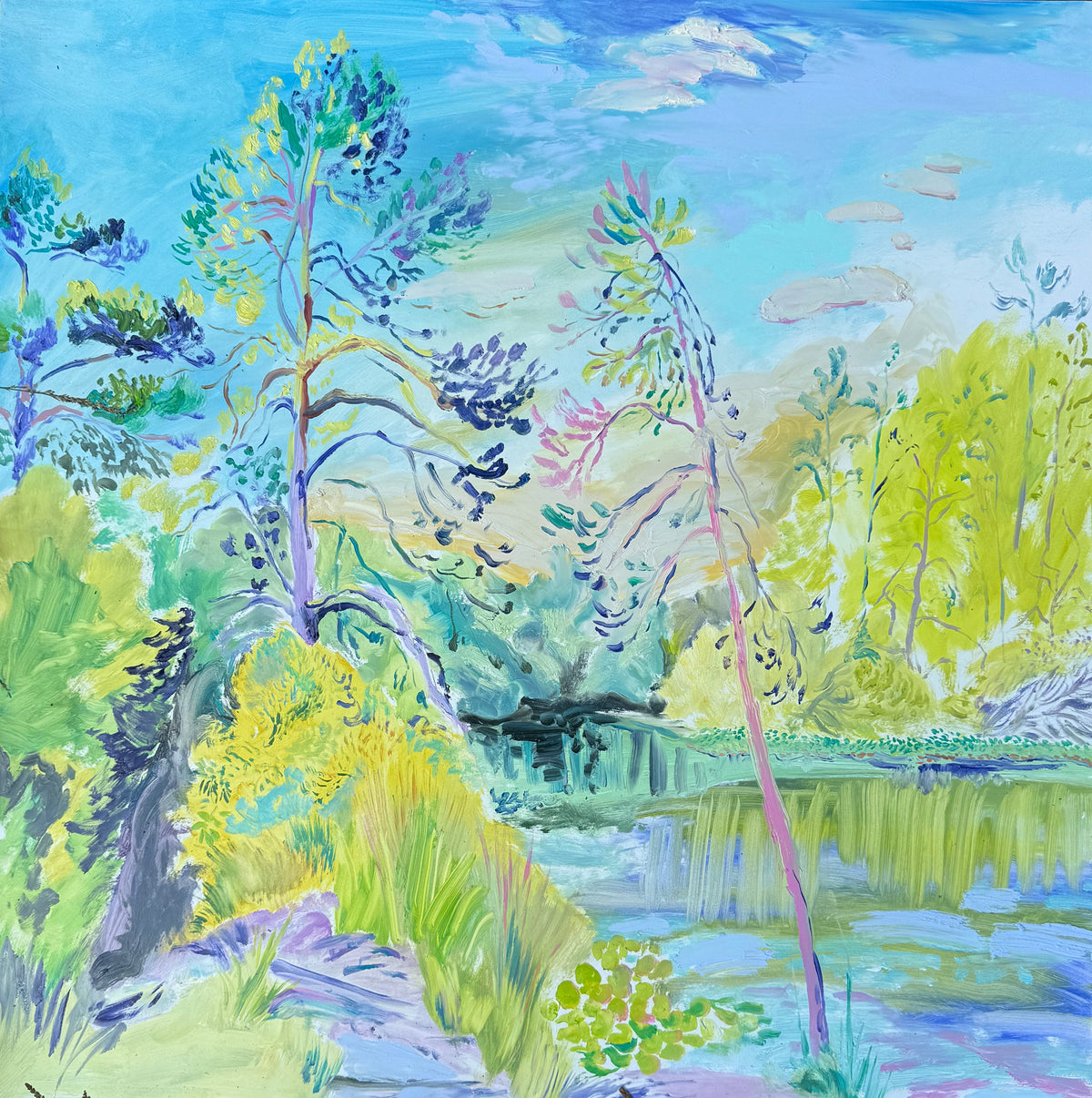 Lily Pond in Summer Light by Hannah Rollings
