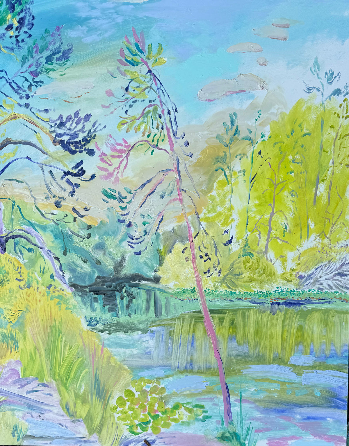 Lily Pond in Summer Light by Hannah Rollings