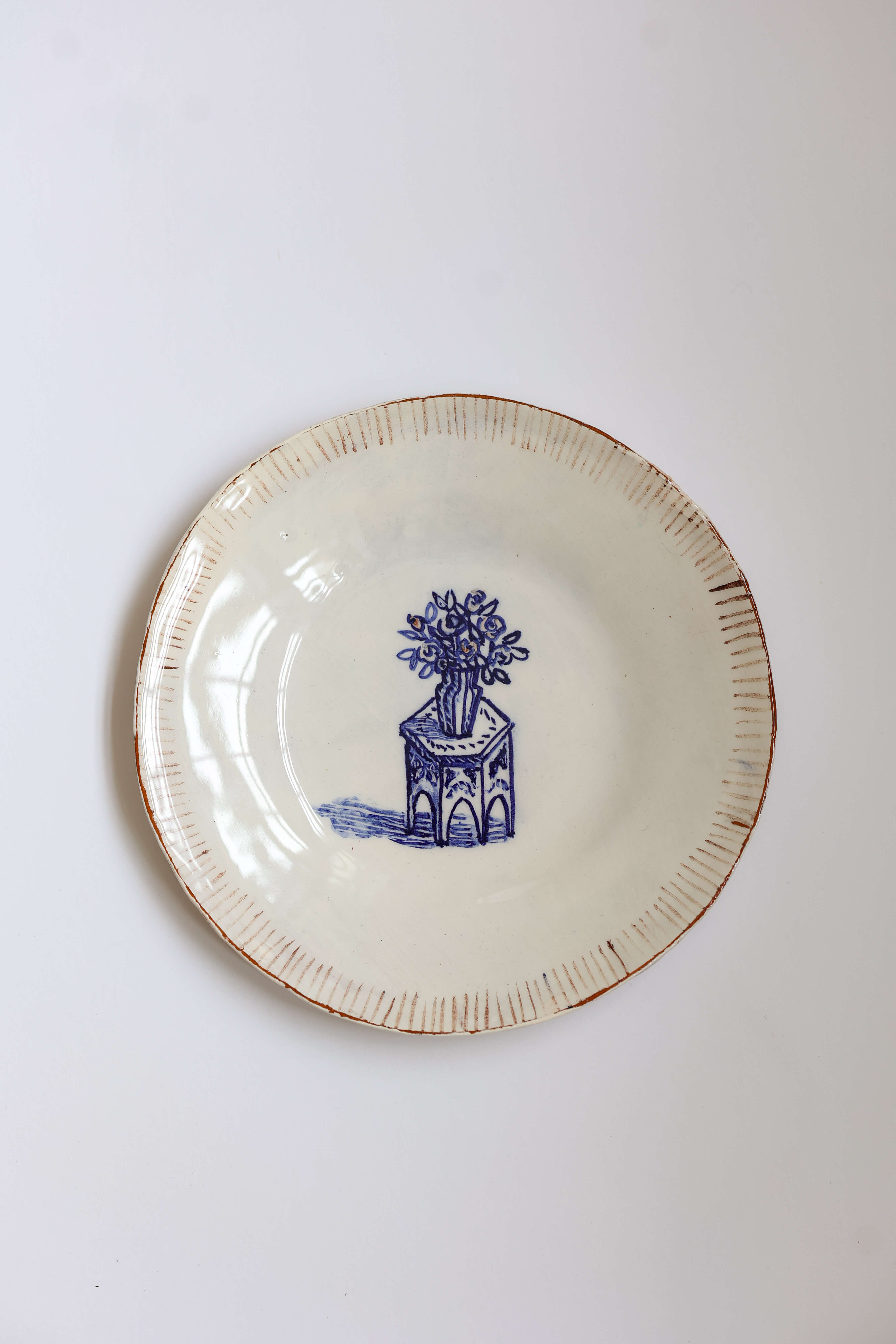Morrocan Inspired Tea Plate - Flower Vase by Linzi West