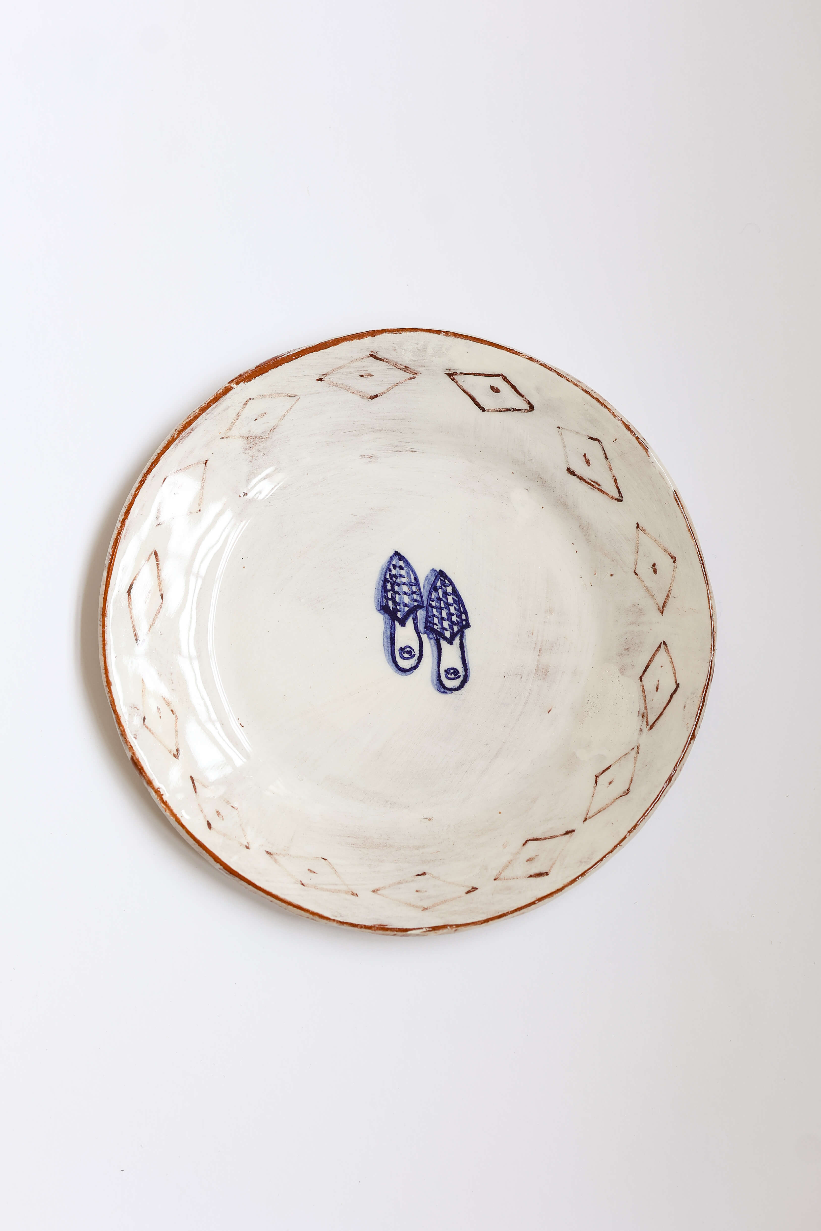 Morrocan Inspired Tea Plate - Slippers by Linzi West