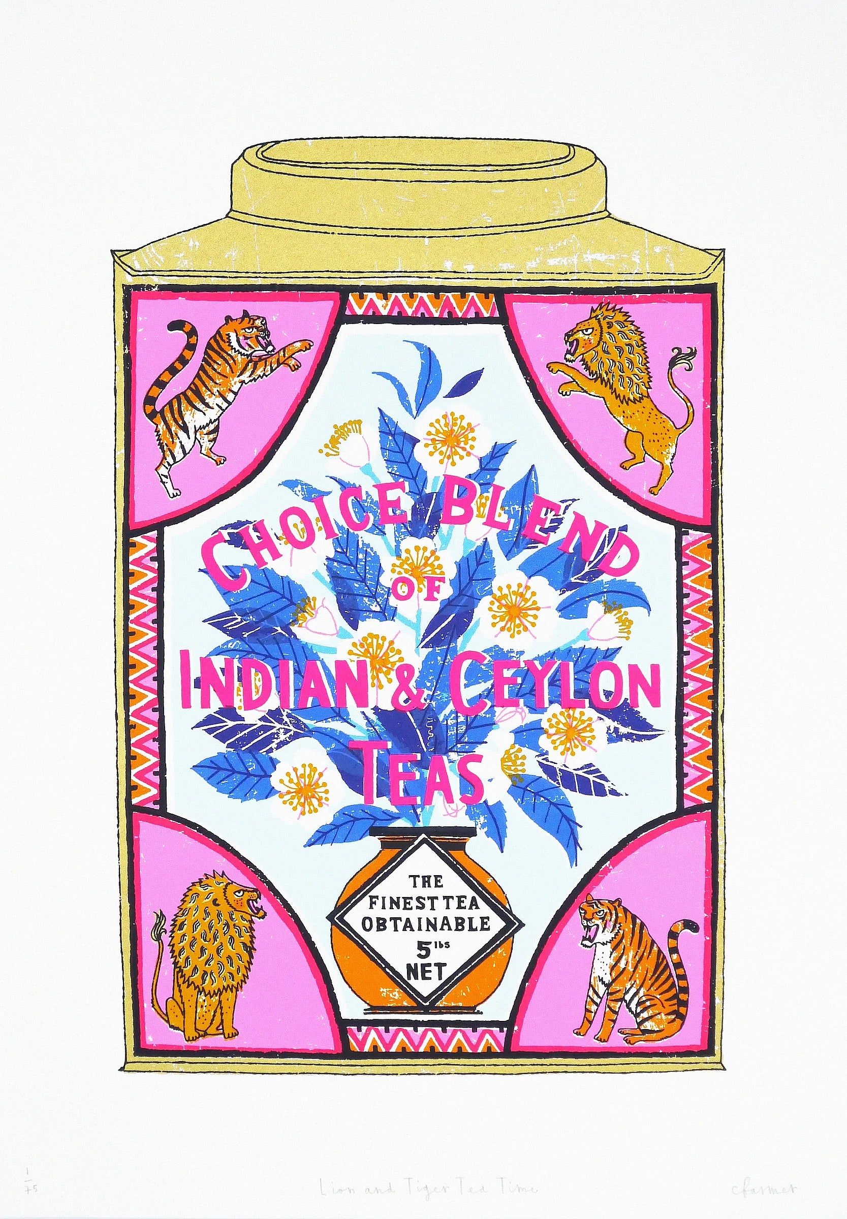 Lion & Tiger Tea Time by Charlotte Farmer