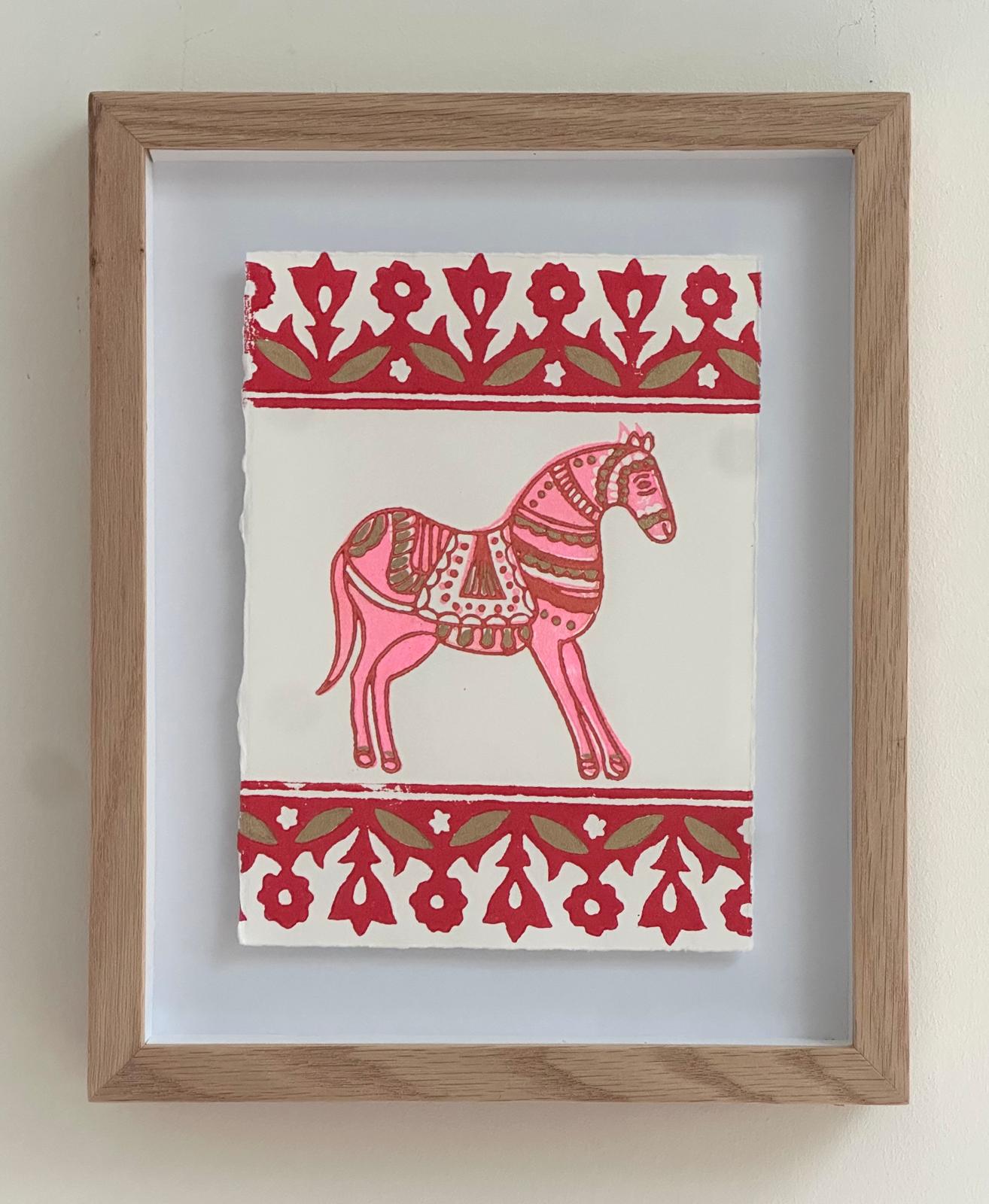 Marwari Horse, Bright Pink by Neera Sehgal