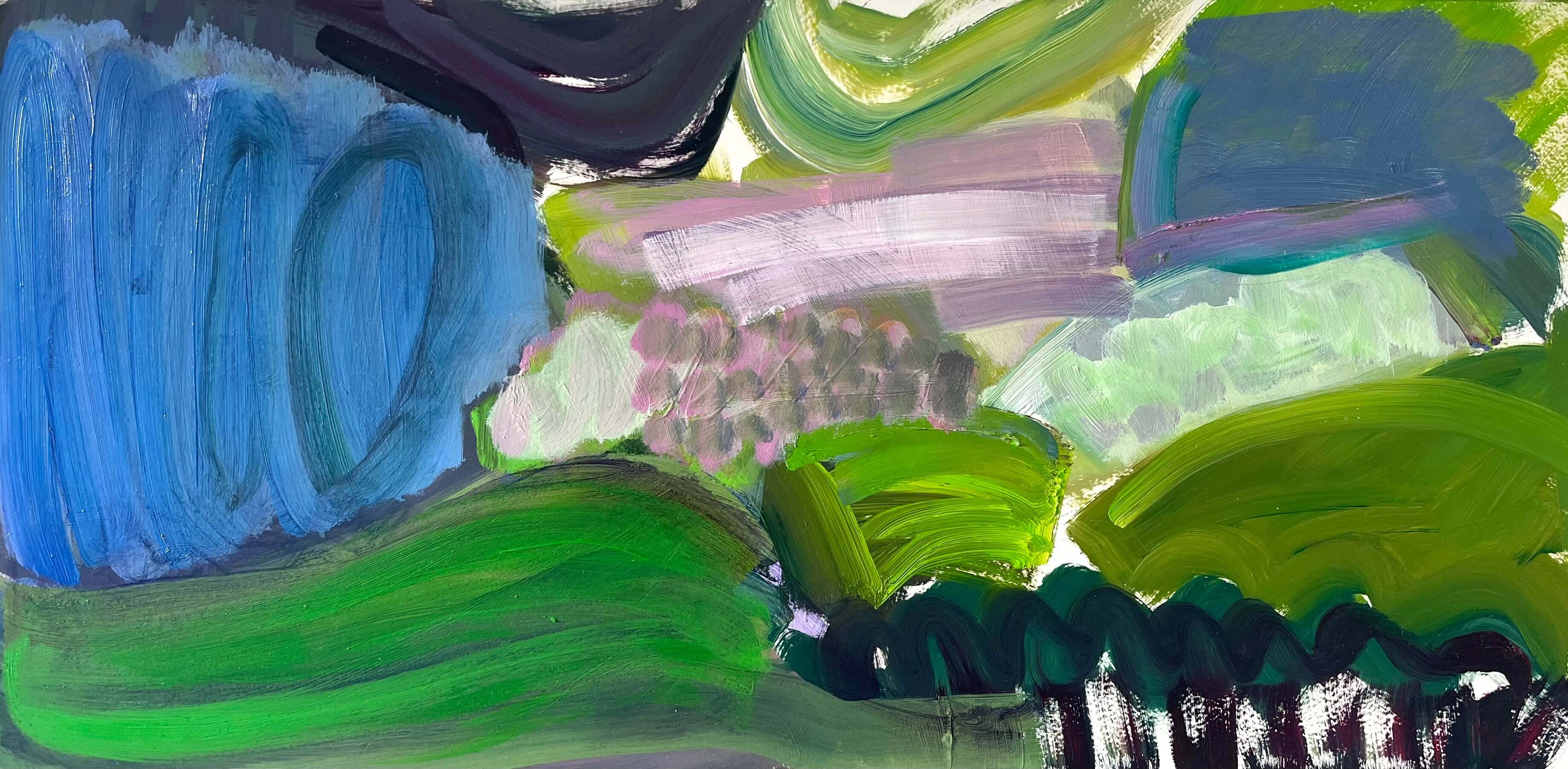 South Downs, Spring Blossom by Caroline Hall