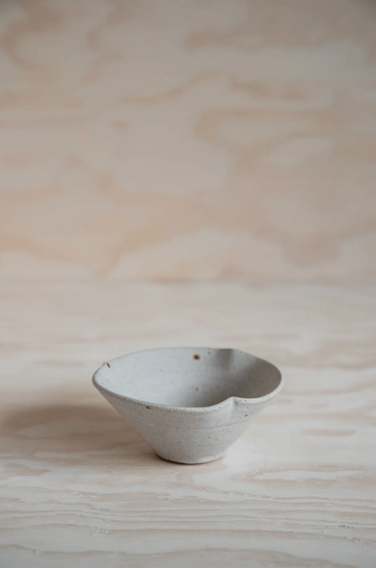 'Swallow' small petal bowl by ceramicist Charlie Maw