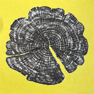 Bloom hand-printed woodcut by artist alan cameron