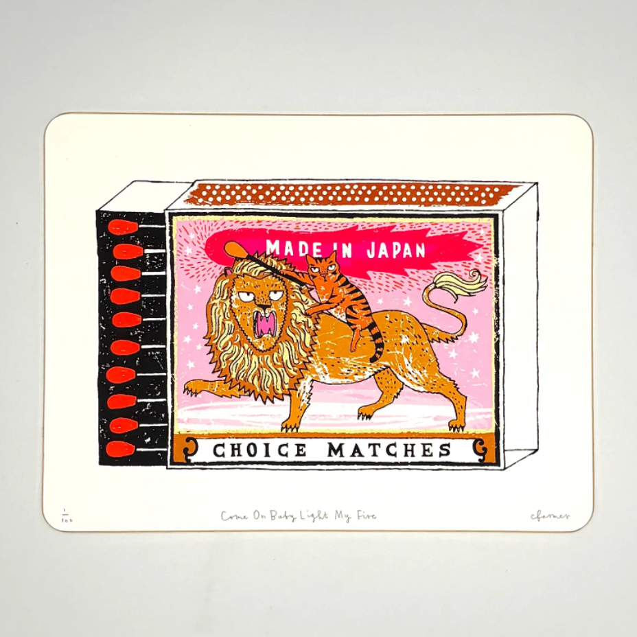 Come on Baby Light my Fire Matchbox by Charlotte Farmer