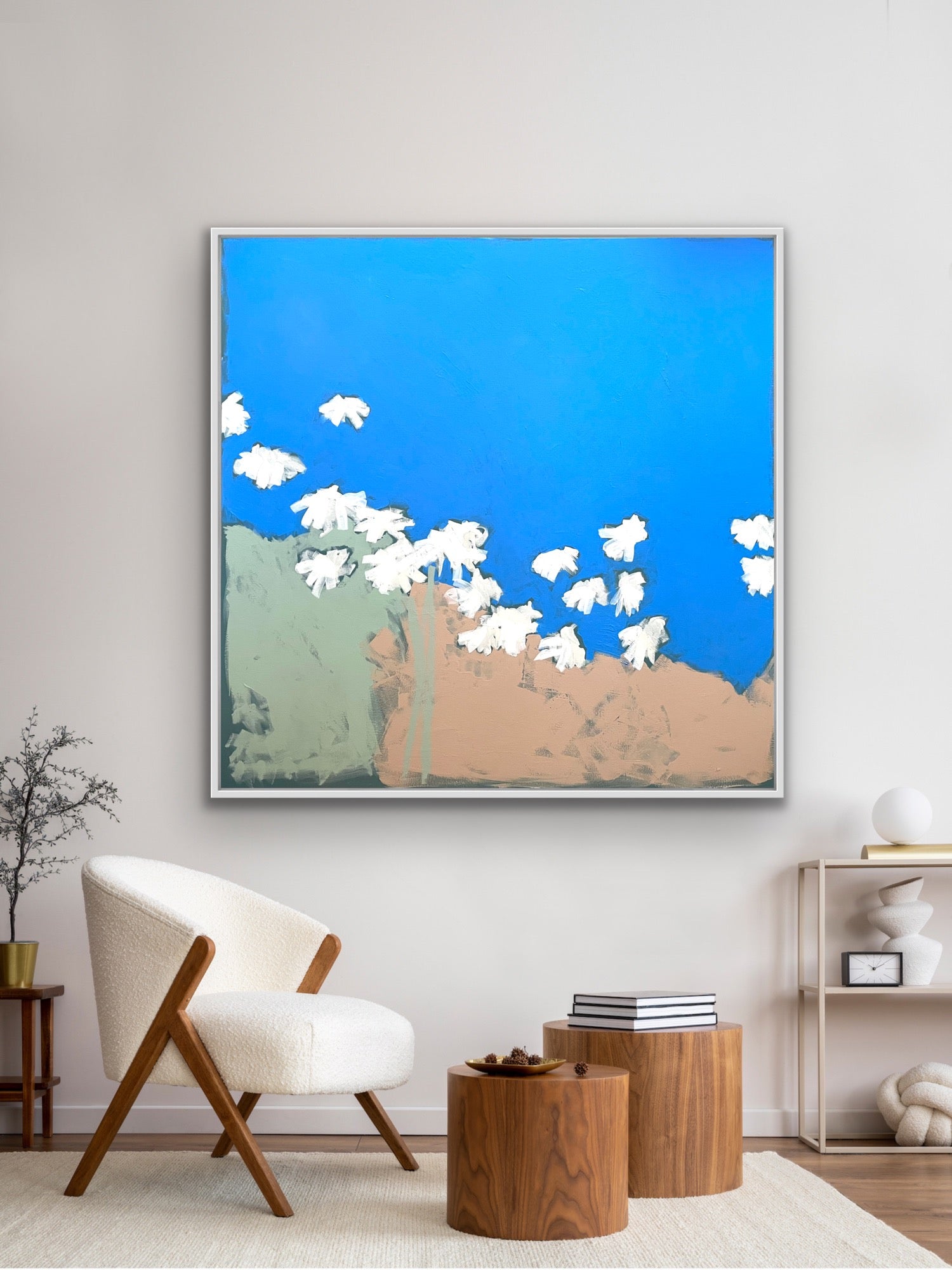 Daisies and Bluest Sky by Claire Oxley