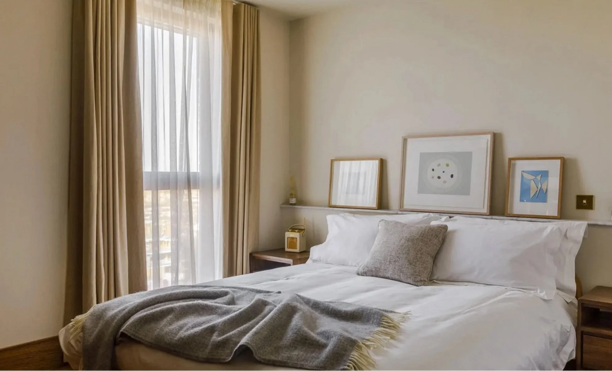 The Gessner branded residence london art on bedroom shelf mylo art consultancy