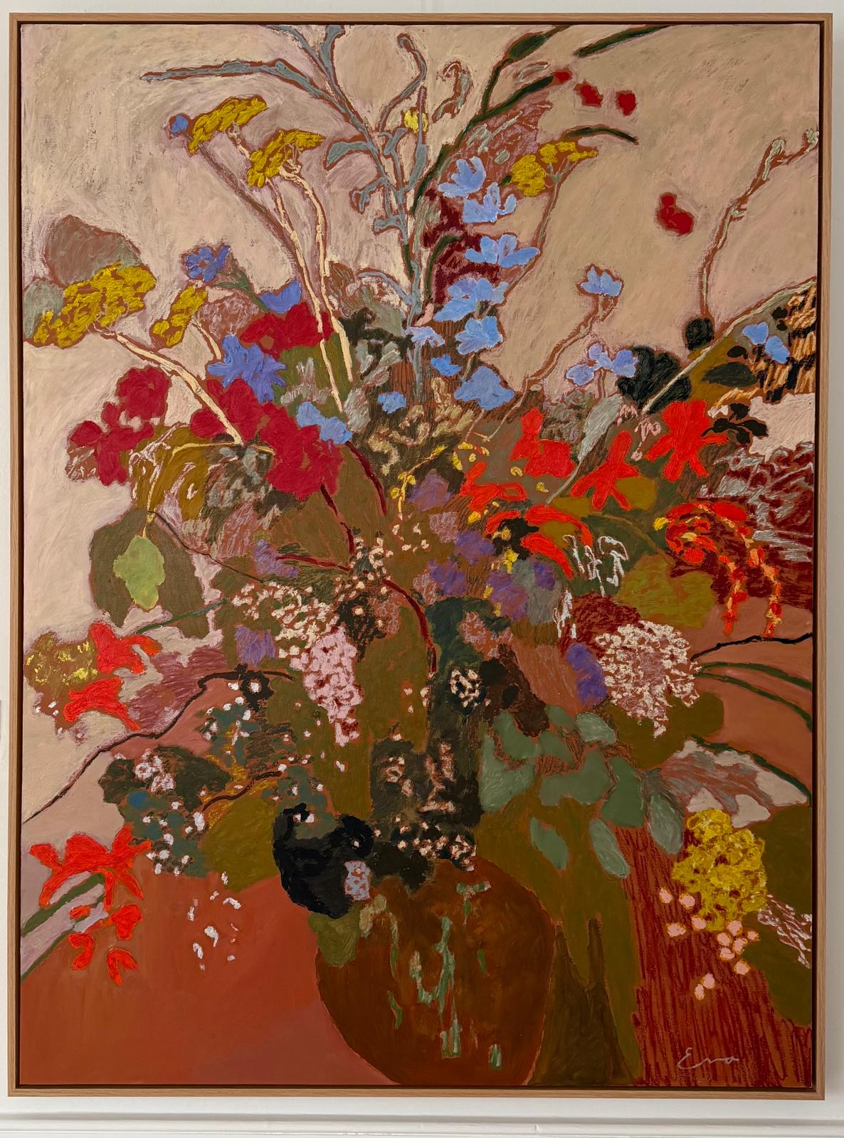 Late Summer Montbretia and Verbena by Eva Ray 