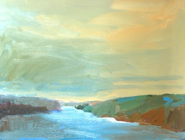 Loe Pool Winter by Caroline Hall
