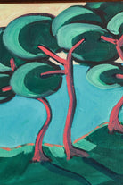 Pink Trees on the Cliff by Catherine Cazalet