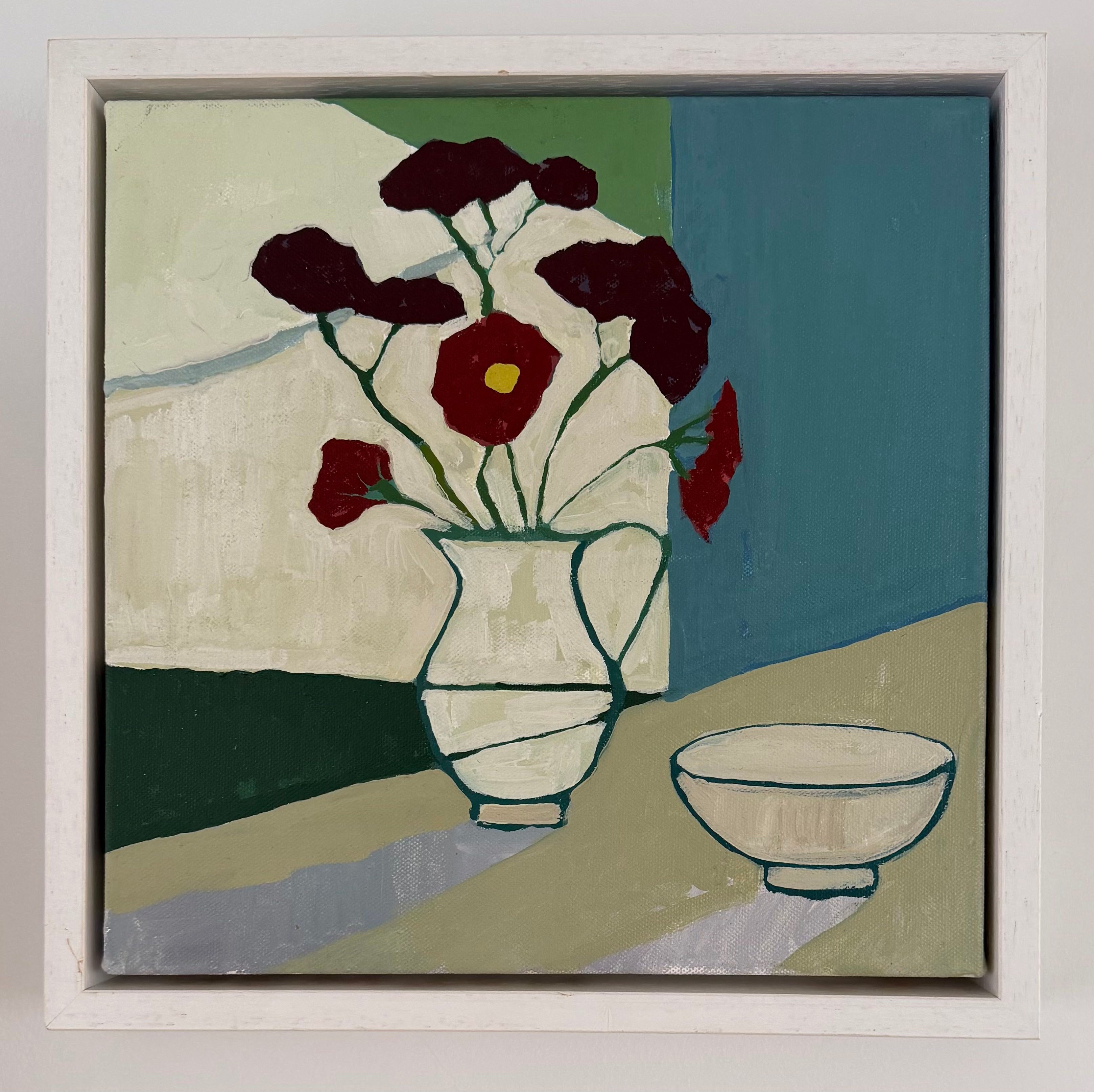 Studio flowers and vase by Sally Newton