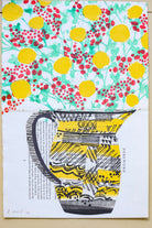 Yellow, black and white jug by David Van Berckel
