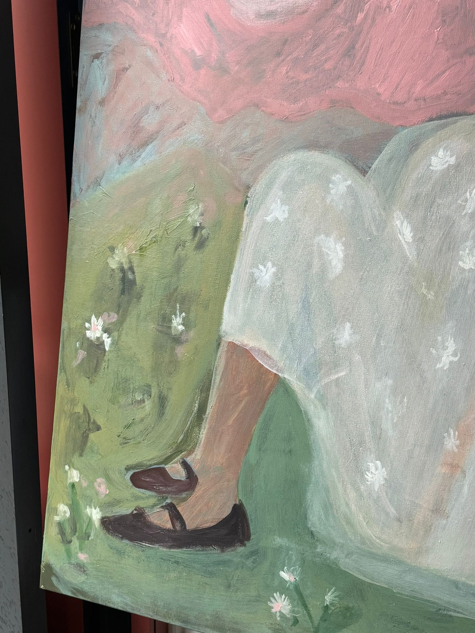 Close up detail of After Rain Pink Skies by Chiara Perano