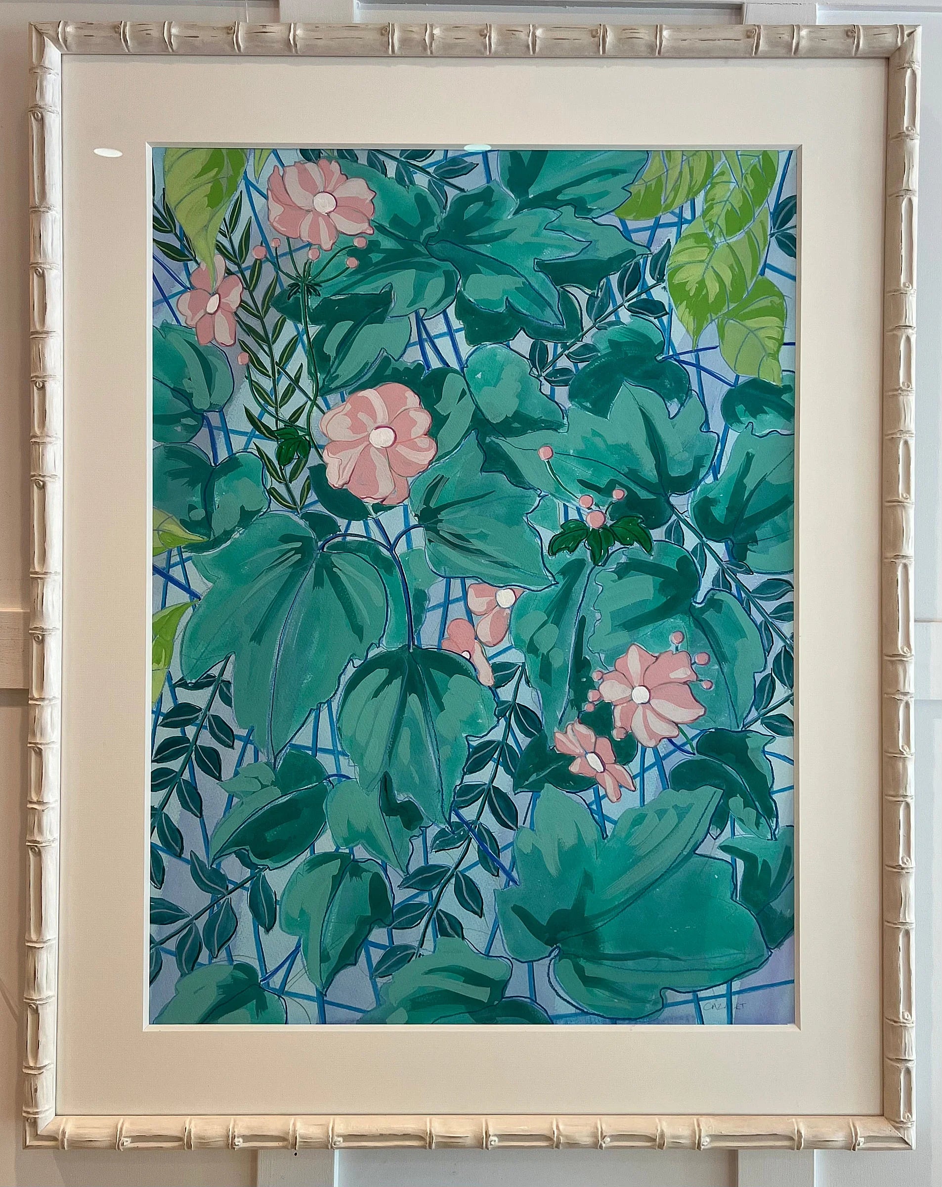 Anemone Flowers framed by Catherine Cazalet