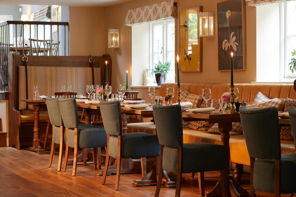 framed contemporary floral artwork on  pub walls  in Wiltshire by art consultancy