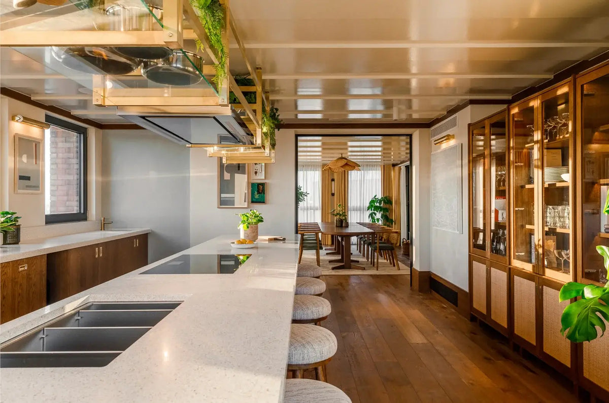 Contemporary framed art at the Gessner London kitchen by Mylo Art advisors