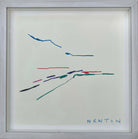 Landscape Study VII by Sally Newton. Abstract artwork with coloured lines on a white background, signed 'NEWTON'.