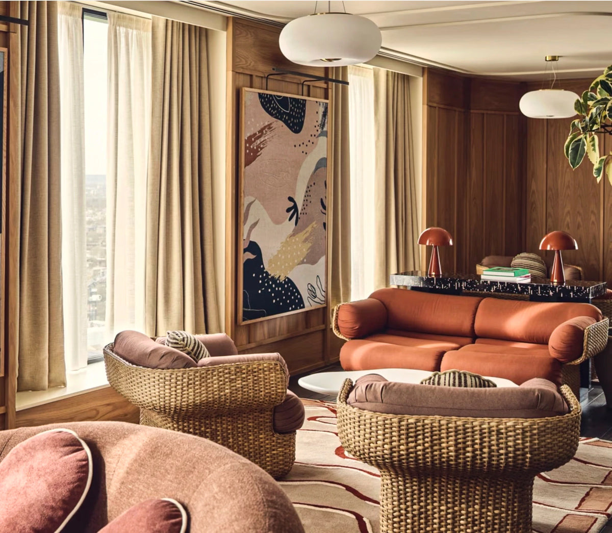 art advisory large abstract lounge Riverstone heights london branded living