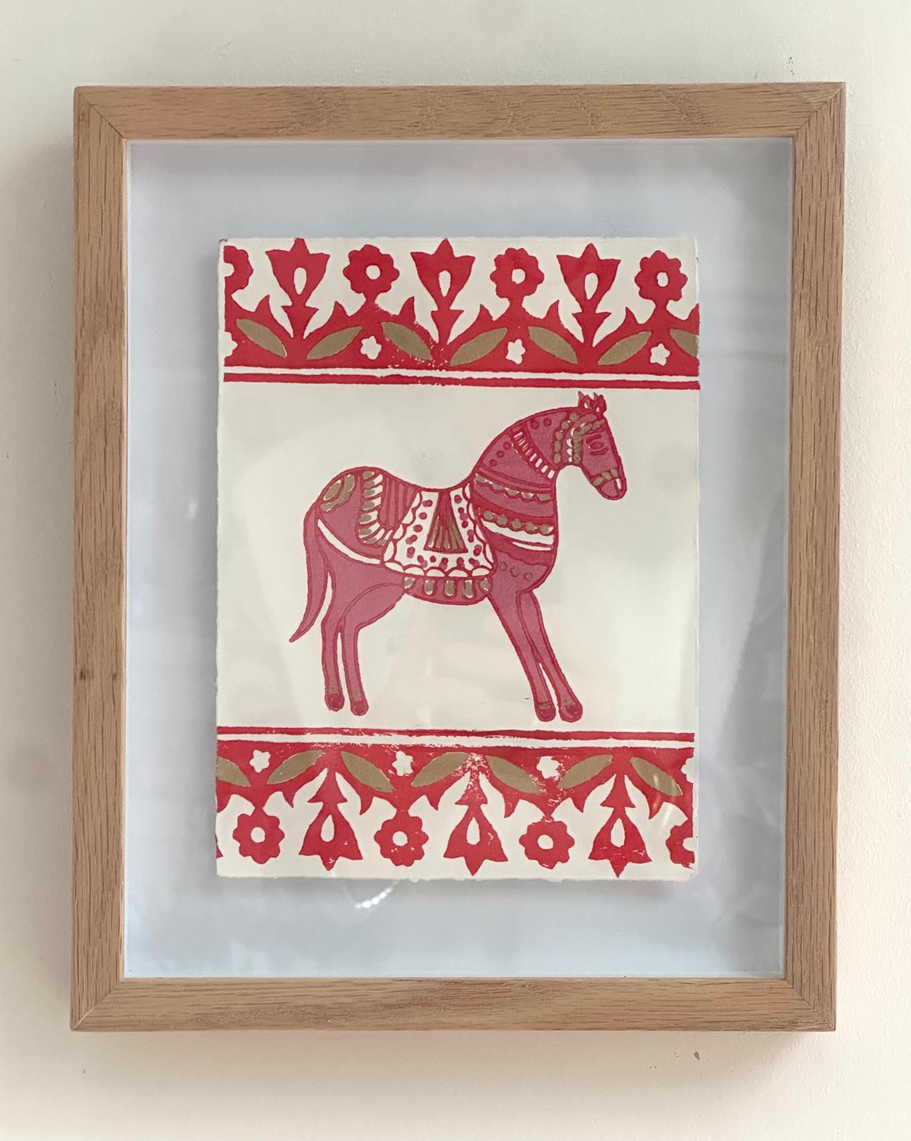 Marwari Horse, Dark Pink by Neera Sehgal