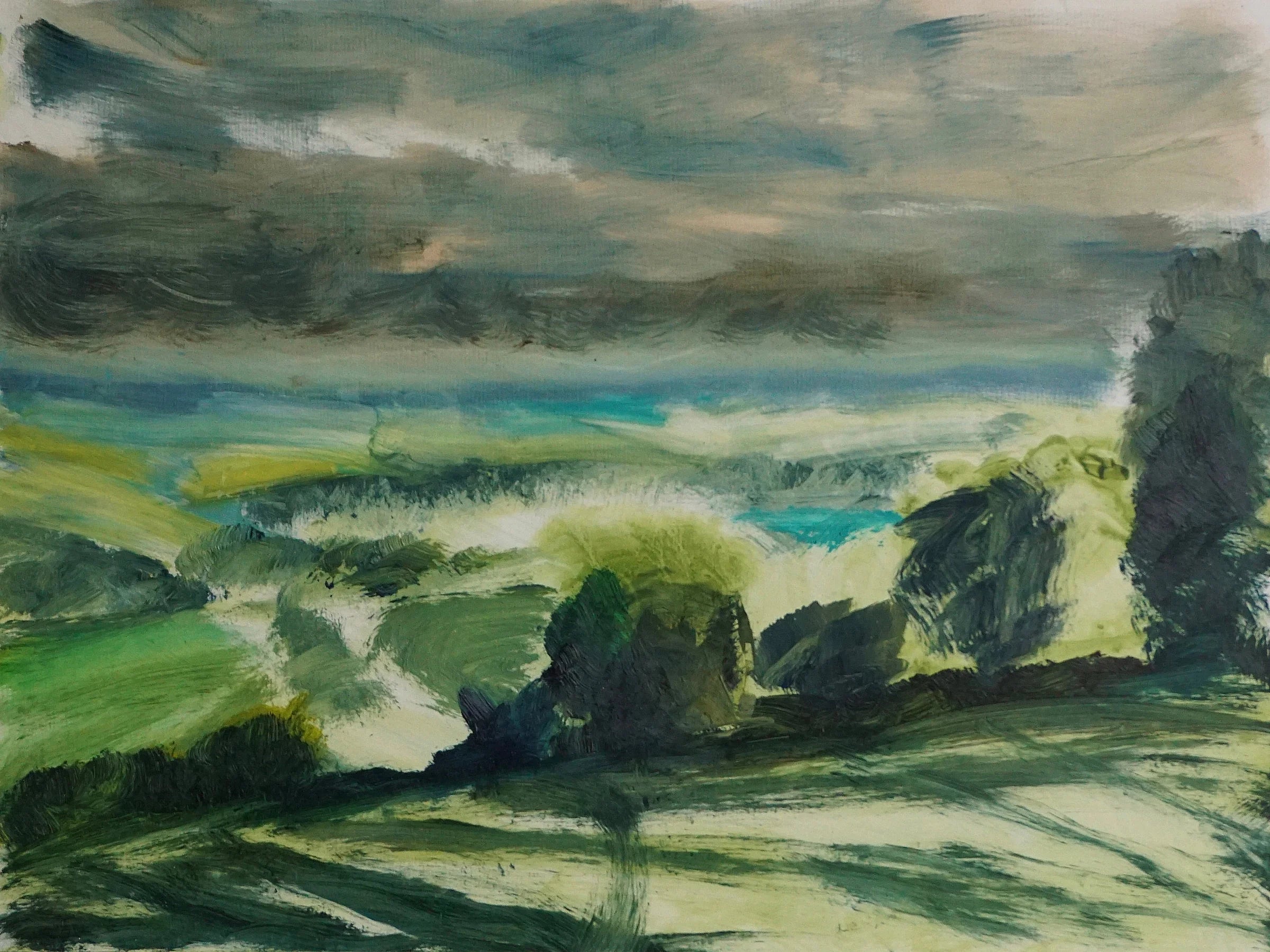 Stockbridge Down Spring by Caroline Hall