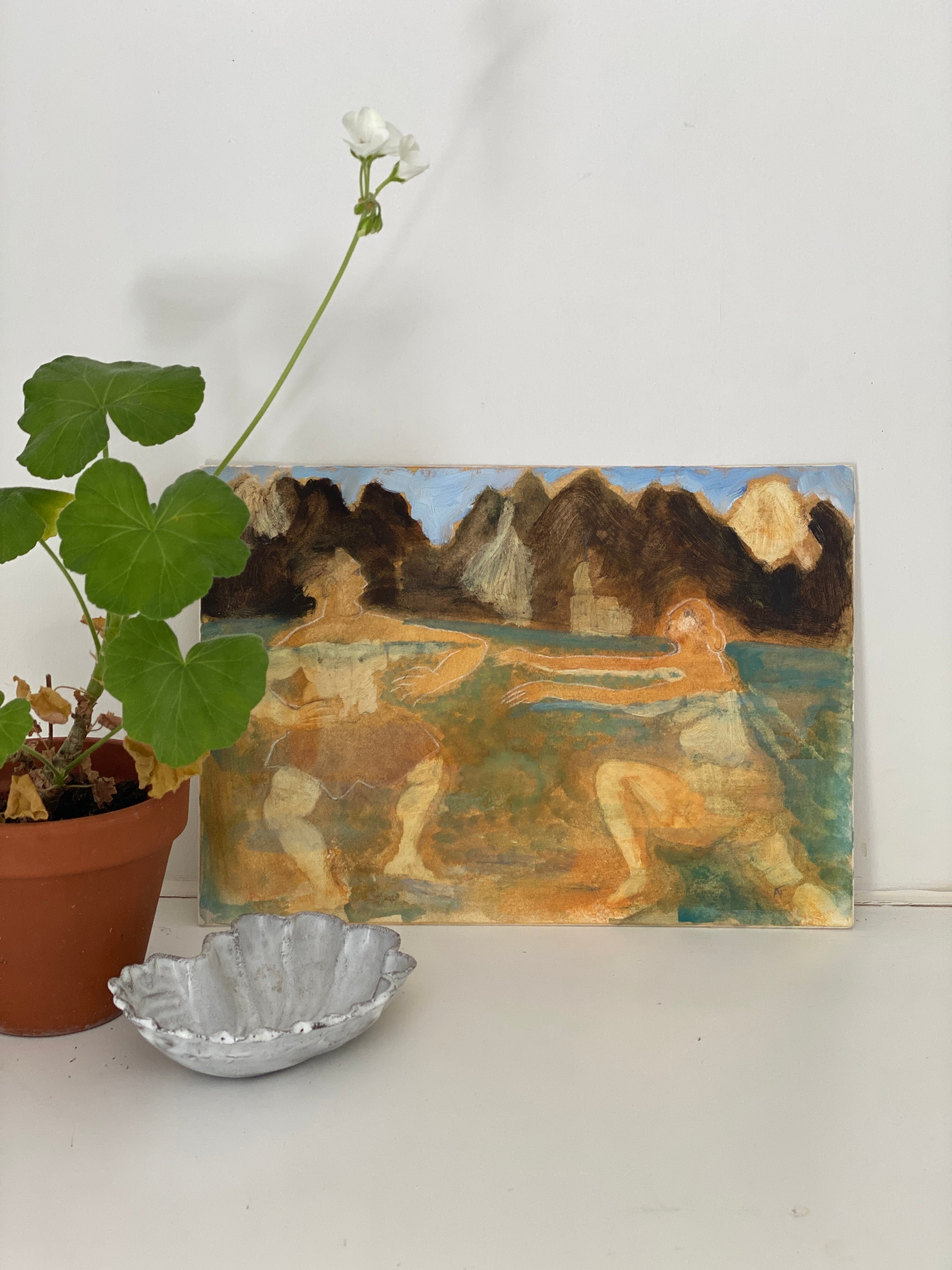 Swimming in Glacial Pool by Ann Farley