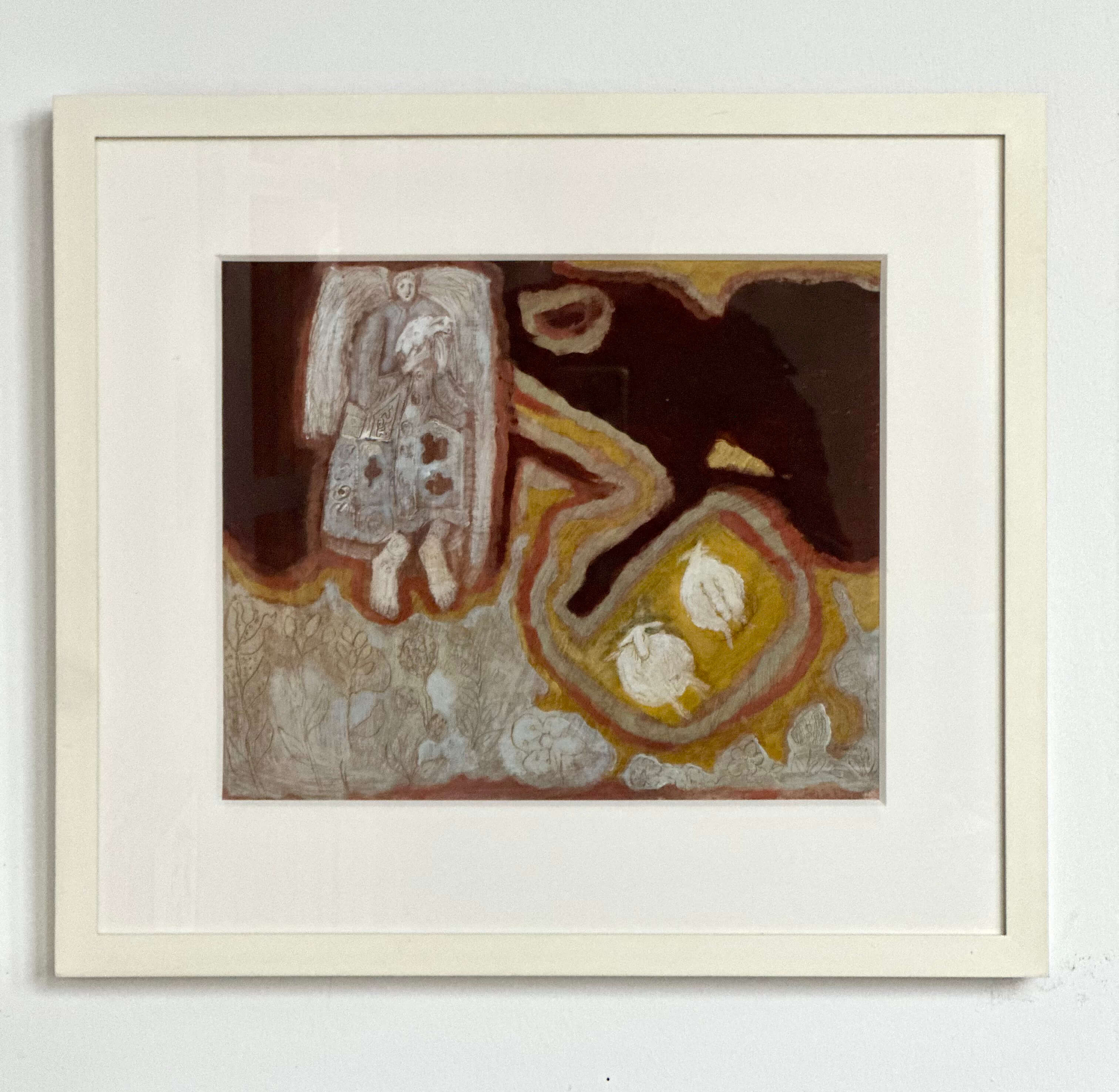 Where sheep may safely come, framed painting by Ann Farley