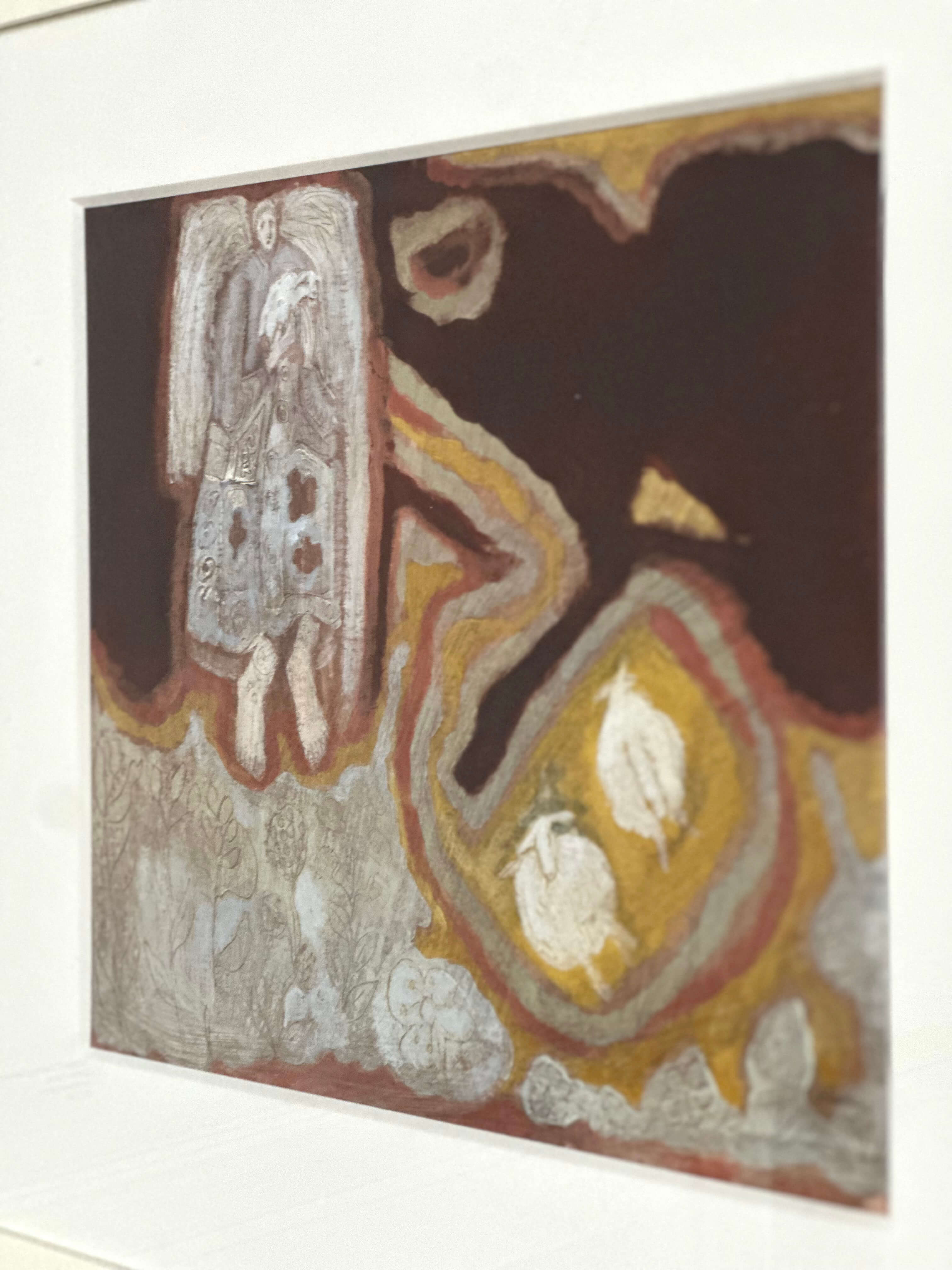 Side view of Where sheep may safely come, a painting by Ann Farley