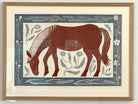 Wild Horse by Lizzie Wheeler depicting a horse with floral elements on a beige background